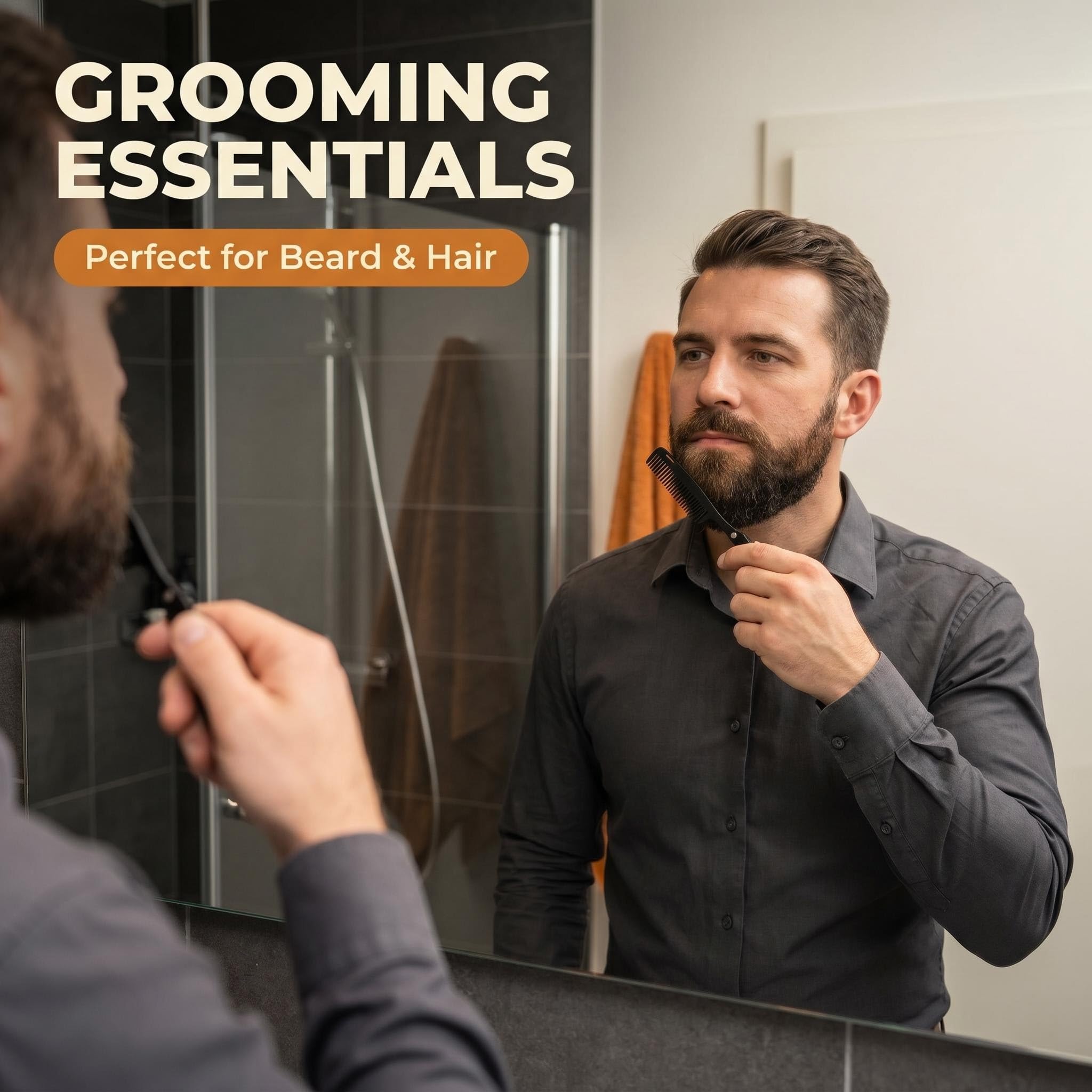 Set di 6 pettini pieghevoli per barba con apriscatole, da uomo, tascabili, per capelli, baffi, regalo per testimone, pettine districante per la toelettatura, per bomboniere di nozze