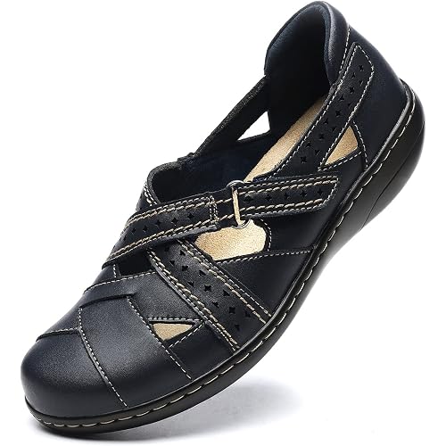 TERRIKAT Women's Casual Loafers Cute Slip On Comfort Walking Flats Leather Driving Moccasins Fashion Closed Toe Boat Shoes