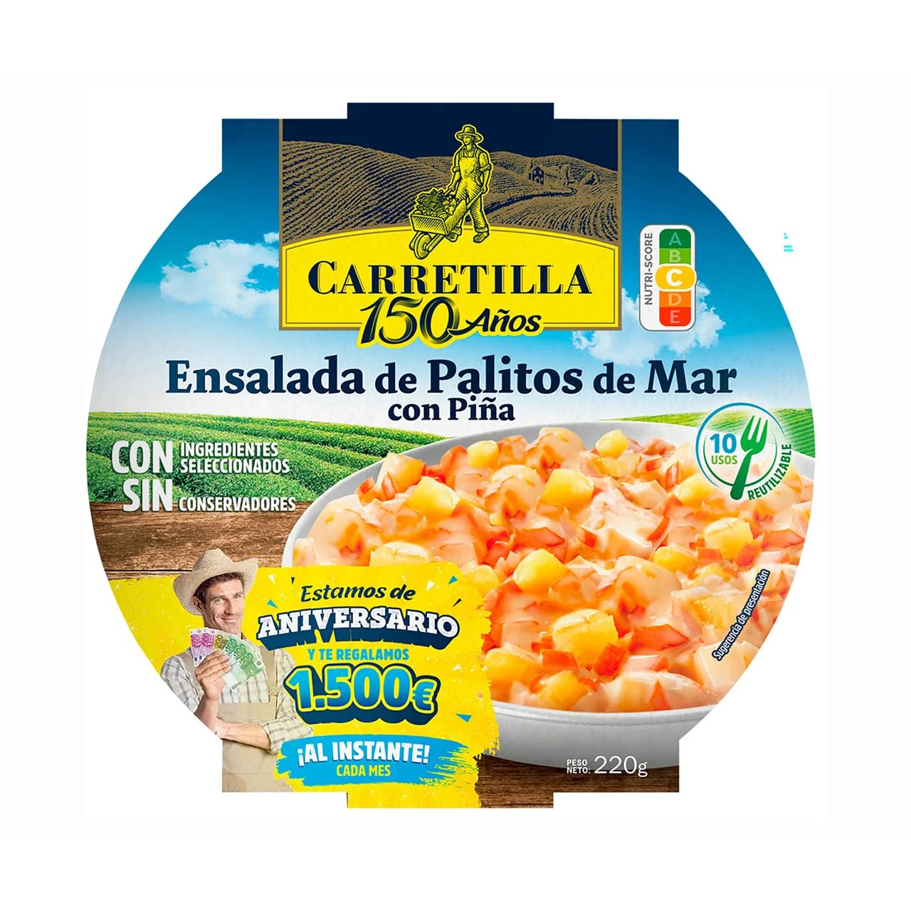CARRETILLA Krabben-Ananas-Salat 220 g 4er-Pack