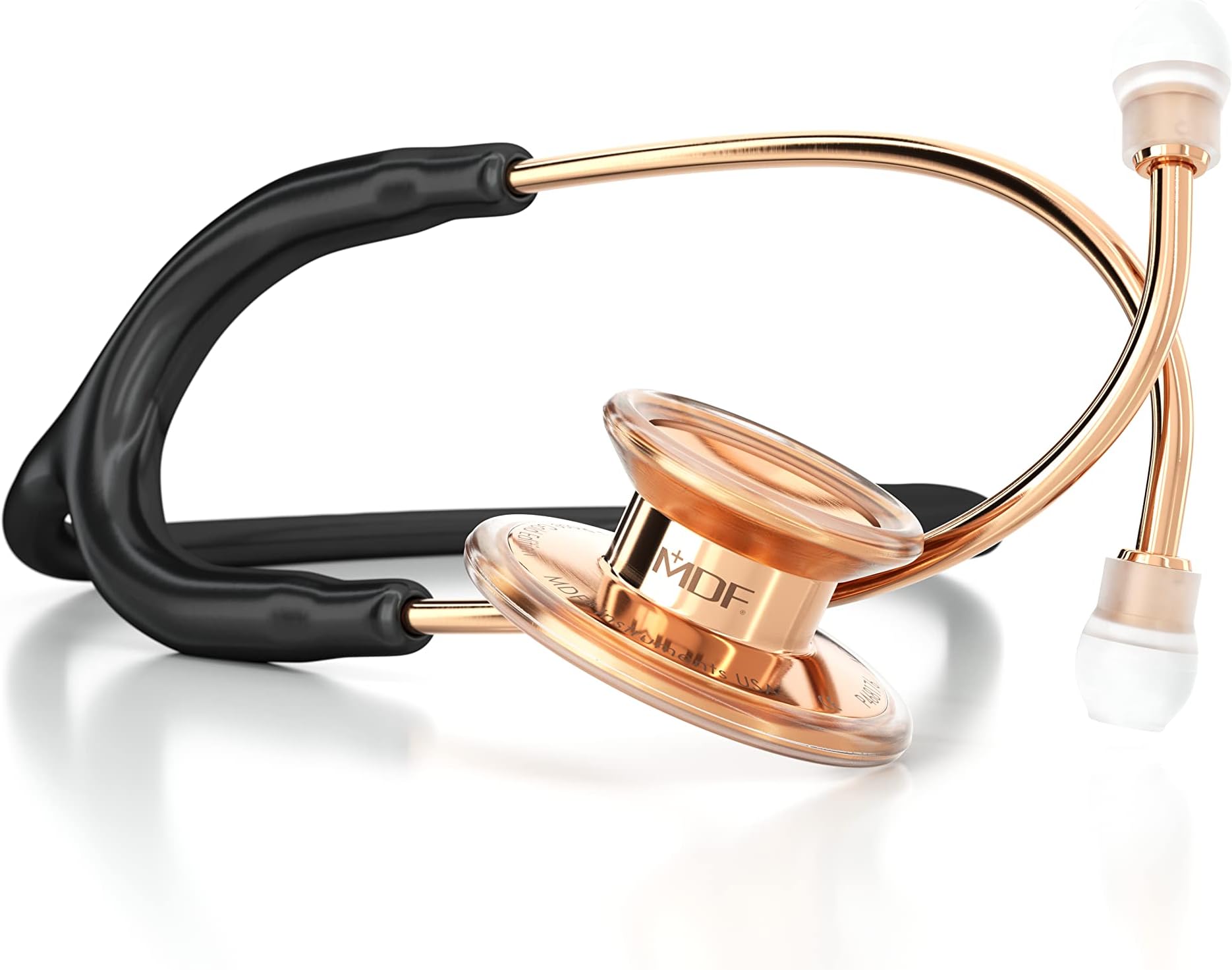 MDF Instruments MDF777RG11 Mdf MD One Stainless Steel Premium Dual Head Stethoscope - Rose Gold Edition - (MDF777RG-11) (Black)