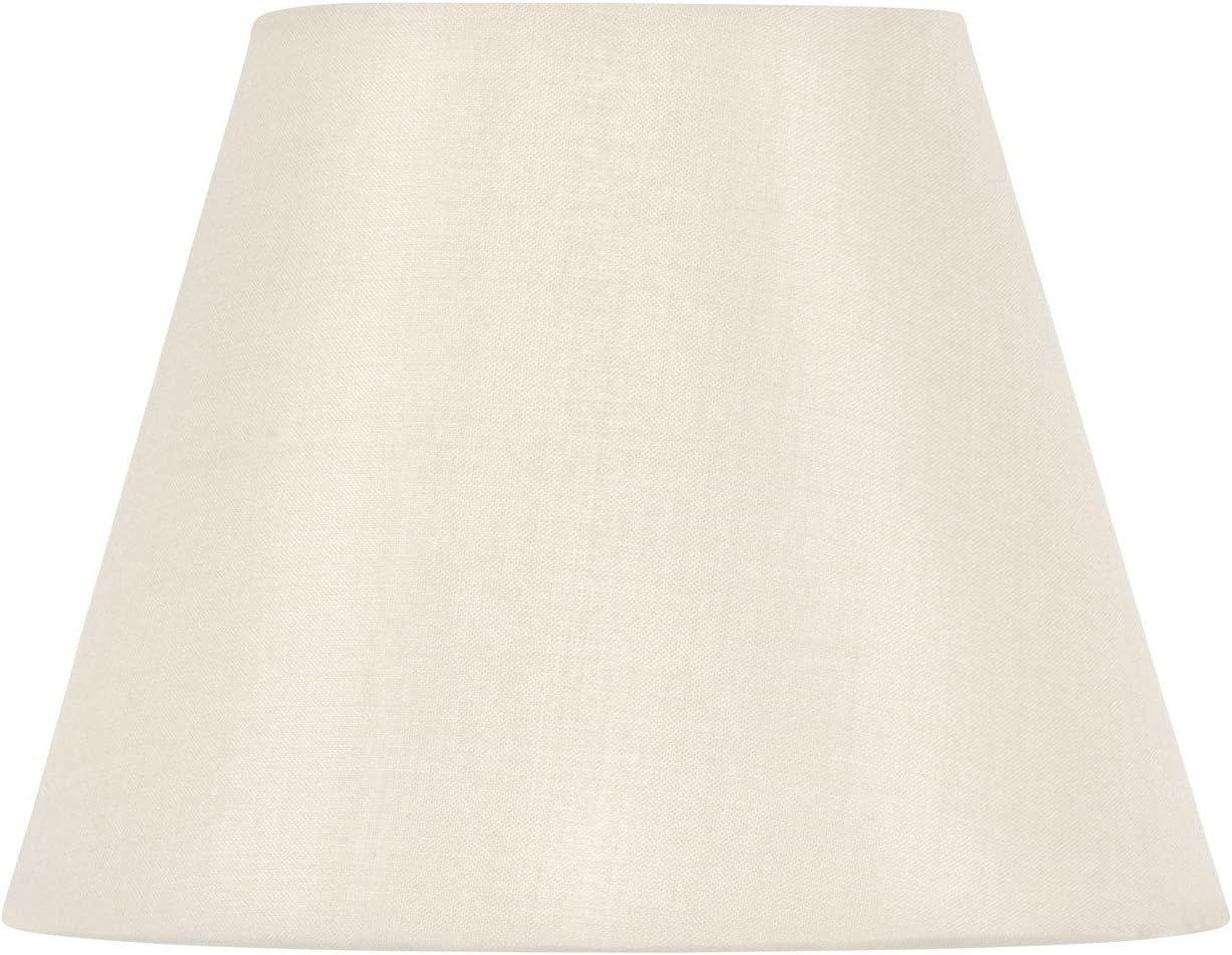Upgradelights Eggshell Silk 6 Inch European Drum Style Clip on Chandelier Lampshade 3.5x6x4.5