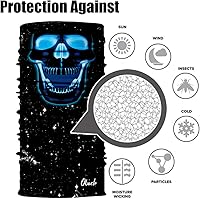 Vista 34 de Obacle - Tapabocas con cuello polar y de estilo de pañuelo contra el polvo y el sol para hombre y mujer