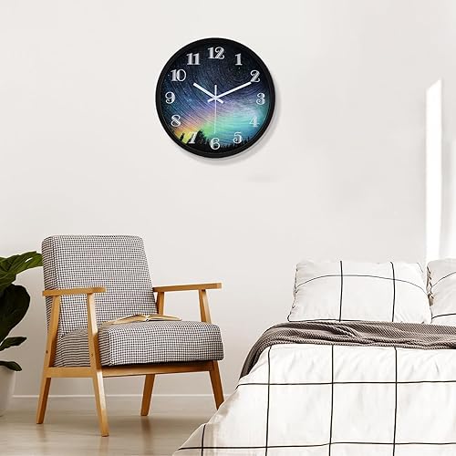 Miniatura 9 de Reloj de pared, moderno reloj de pared redondo de 12 pulgadas, reloj de pared silencioso de cuarzo de calidad, relojes de pared decorativos para
