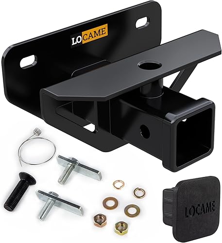LOCAME Receptor de enganche de remolque trasero de 2 pulgadas, compatible con Dodge Ram 1500 2003-2018 y Ram 25003500 2003-2013 25003500, negro,