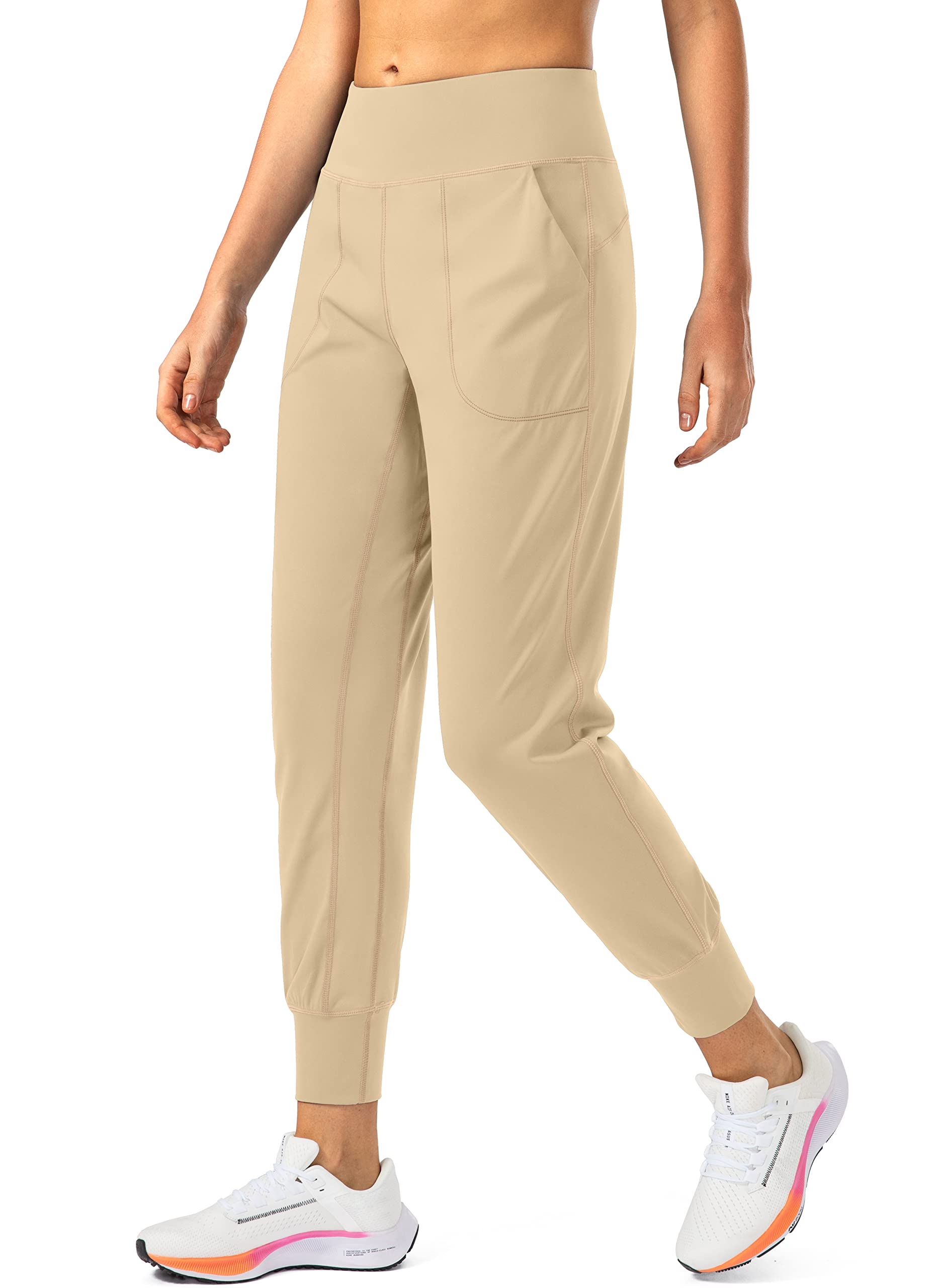 Soothfeel Women's Joggers with Zipper Pockets High Waisted Athletic Workout Yoga Pants Joggers for Women