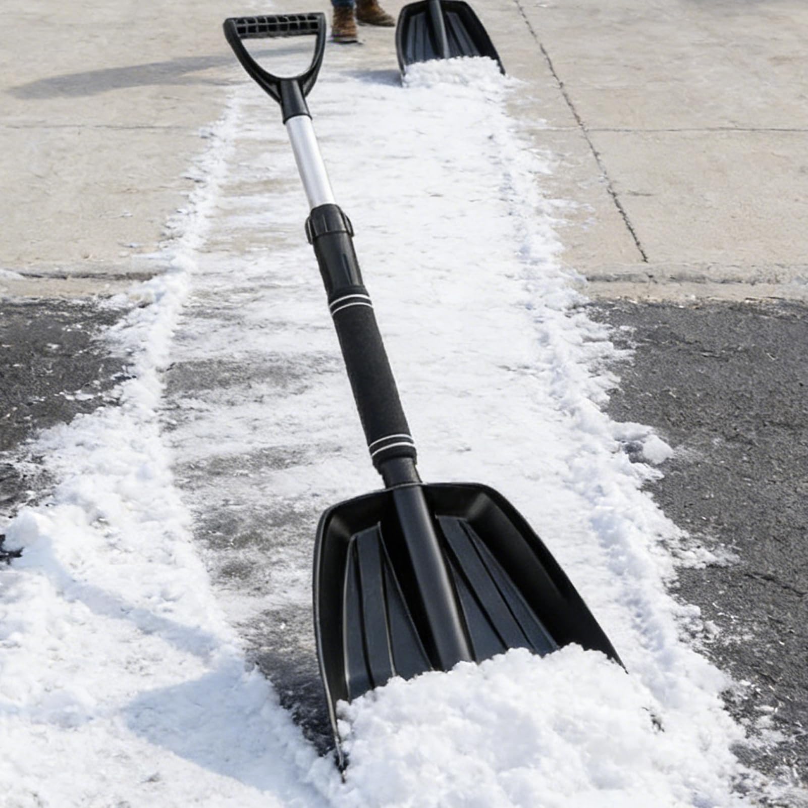 Pala de nieve con mango ergonómico resistente para senderos de jardín, pasarelas, entradas, puertas de garaje — view 8