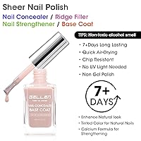 Vista 2 de GELLEN Corrector de Uñas Iluminador Nude 4 en 1, Esmalte Base con Tonos Tierra Neutros, Fortalecedor de Uñas Transparente Relleno de Crestas