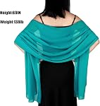 Women Chiffon Shawls and Wraps for Evening Dresses by Ladiery, Elegant Soft Sheer Chiffon Stole Bride Wedding Scarf