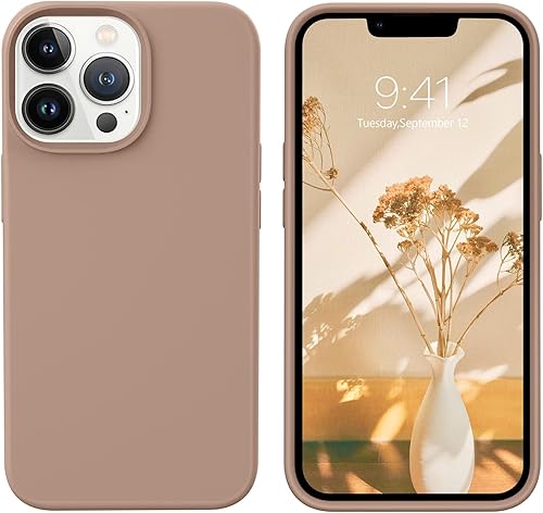 GUAGUA Funda compatible con iPhone 13 Pro Max de 67 pulgadas de silicona líquida de gel suave de goma delgada de microfibra forro de textura de