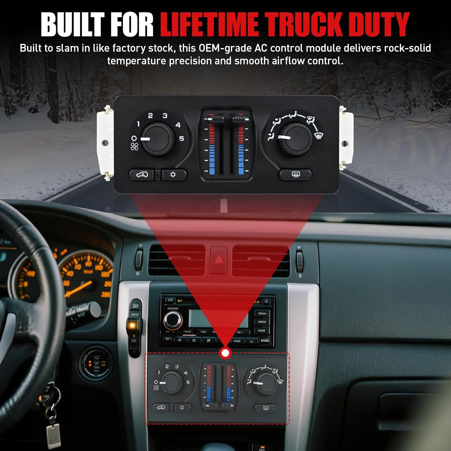 599-210XD HVAC Climate Control Module Compatible with 2002-2009 Chevy Silverado Suburban Avalanche Trailblazer Tahoe, Fit for GMC Sierra Yukon Envoy Escalade Front AC Heater HVAC Panel