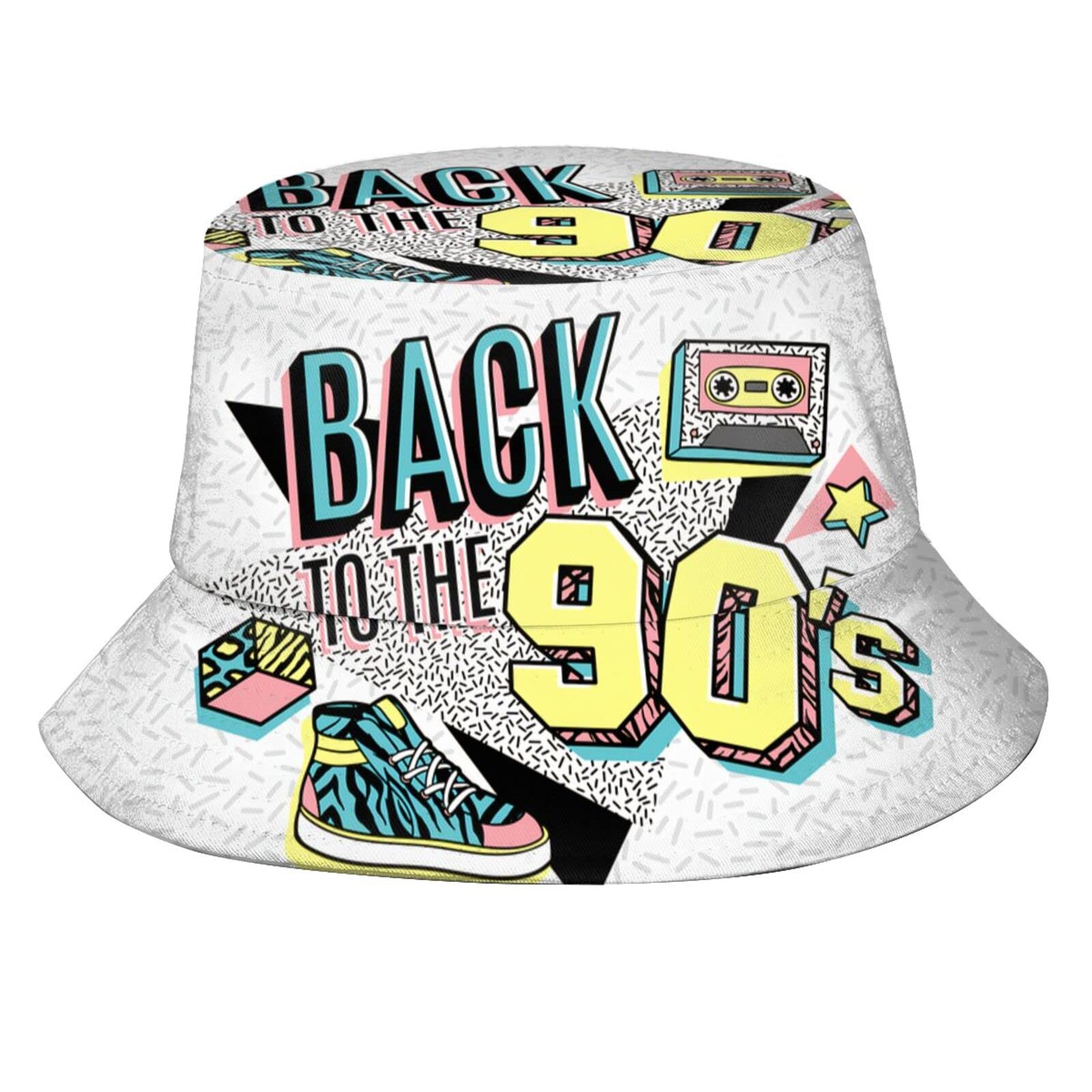 Retro 80s 90s Bucket Hats For Women Men Summer Fisherman - Main Image