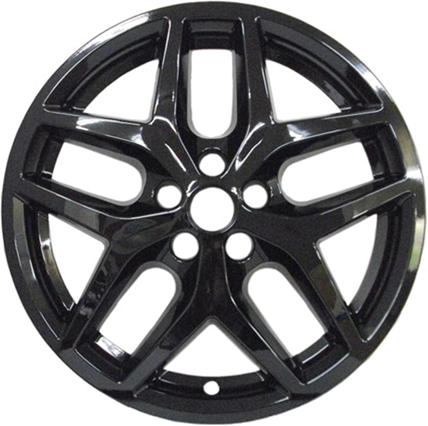 18" Gloss Black Wheel Skin Set Made for Ford Edge SEL (2021-2024) | Durable ABS Plastic Cover Hubcap | Fits Directly Over OEM Wheel