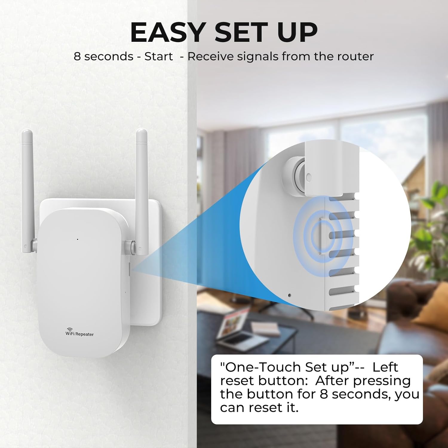 WiFi Extender Signal Booster for Home - 2026 Upgraded - Signal Amplifier, Dual-Band (5.8G & 2.4G) WiFi Repeater Signal Range Extender with Ethernet Port, Extend and Expand the Coverage Range of WiFi
