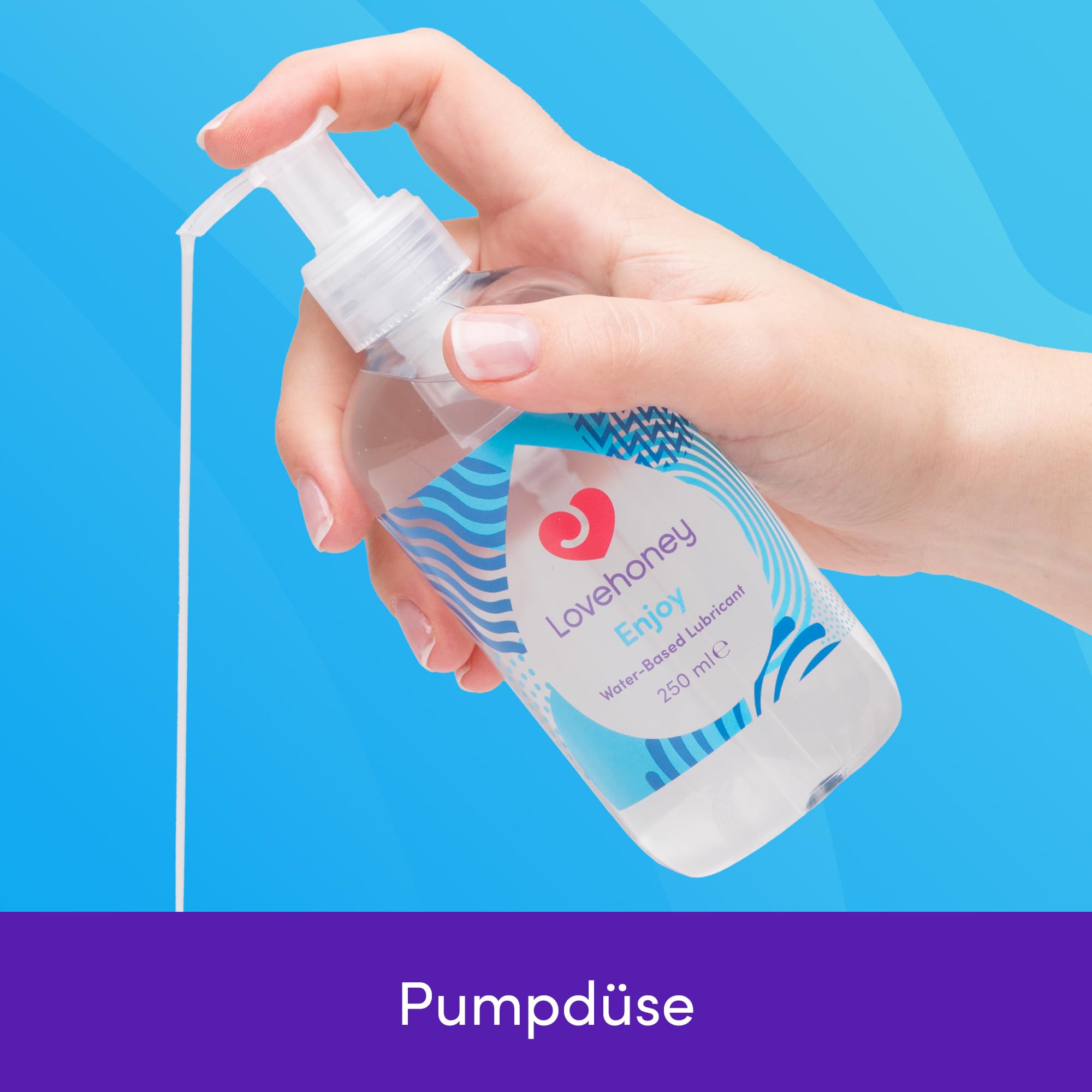 We-Vibe Wand 2 – kabelloser Massagestab mit App-Steuerung, 10 Intensitätsstufen, wasserdicht, wiederaufladbar, zusammen mit dem Enjoy Sanftes Gleitgel auf Wasserbasis von Lovehoney, 250 ml Set