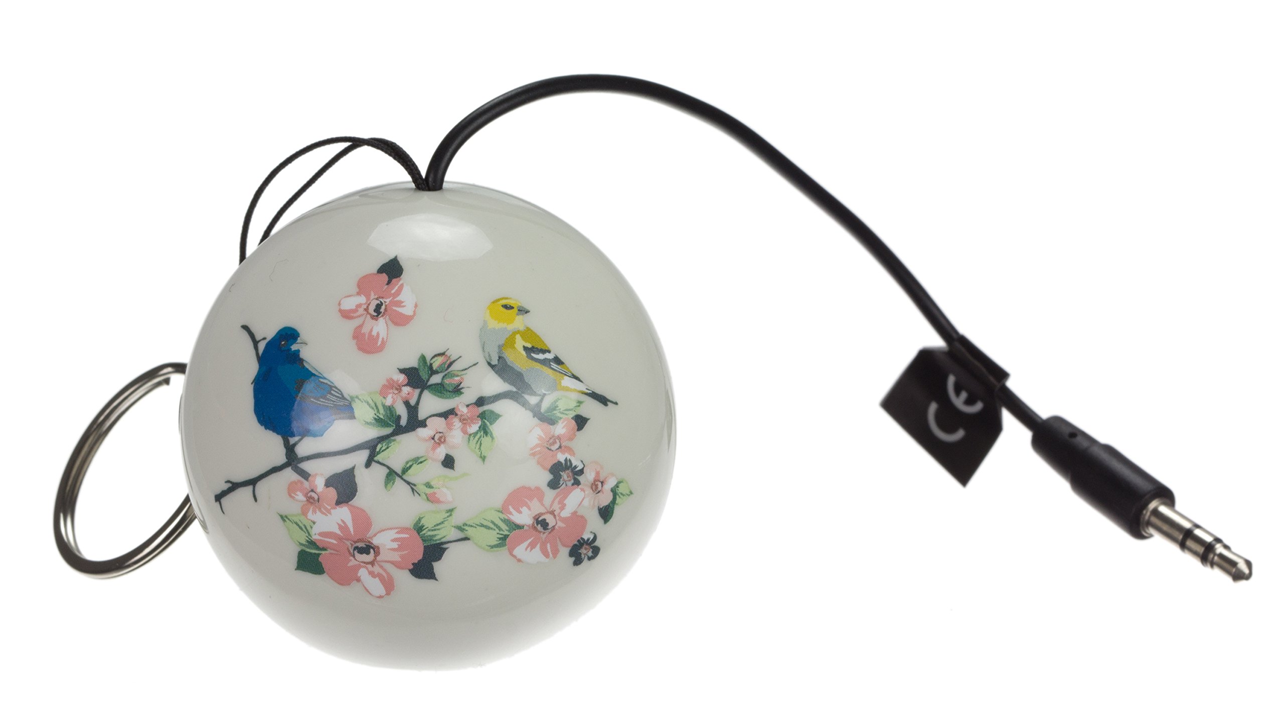 Gifting GIMBVB Mini Buddy Universal Small Bluetooth Portable Compact Speaker Compatible with iPod, iPhone, iPad, Tablets and Smartphone Devices - Vintage Birds