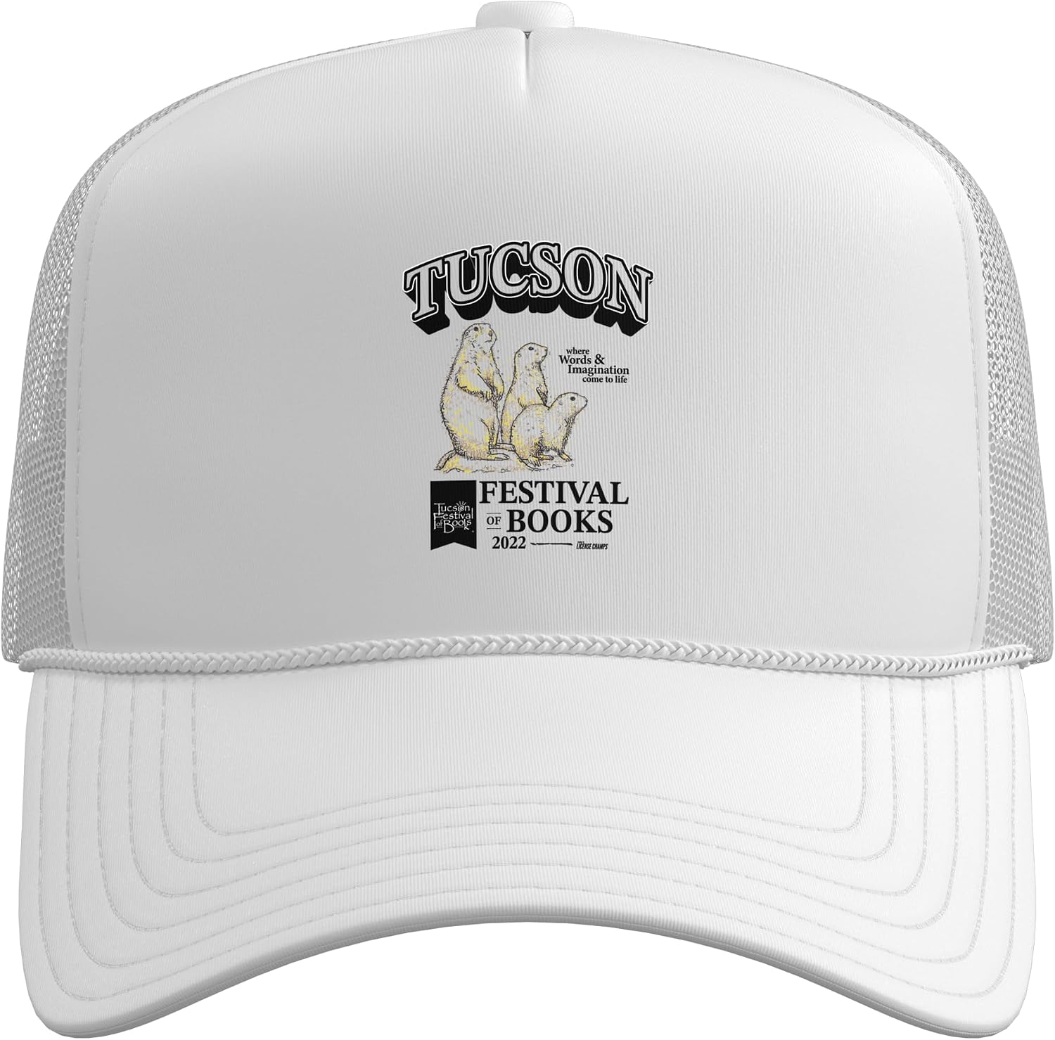 Tucson Festival of Books | TFOB 2022 | Prairie Dog Mascot Trucker Hat with Adjustable Mesh Back