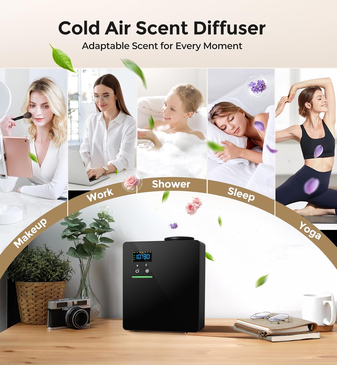 Waterless Essential Oil Diffuser 5000 Sq.Ft Coverage for Home Hotel Office, 200ml Cold Air Scent Machine for HVAC, Bluetooth App Control, Quiet No-Heat Aroma Diffuser - Image 7