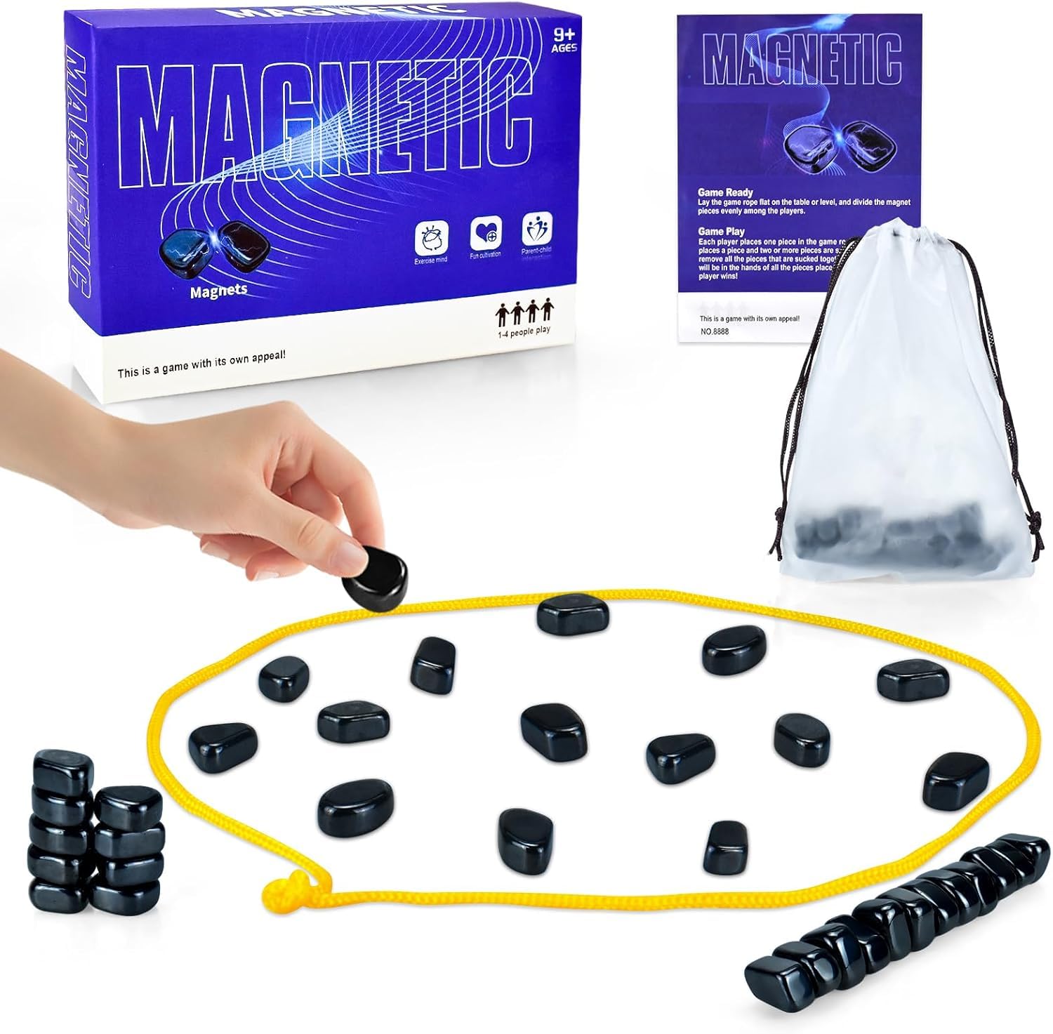 Magnetic Game Magnetic Chess Board Game for Kids Magnetic Chesss Set with 20 Pieces Chess Interactive Chess Game for Travel Birthday Present Gifts Age 14+