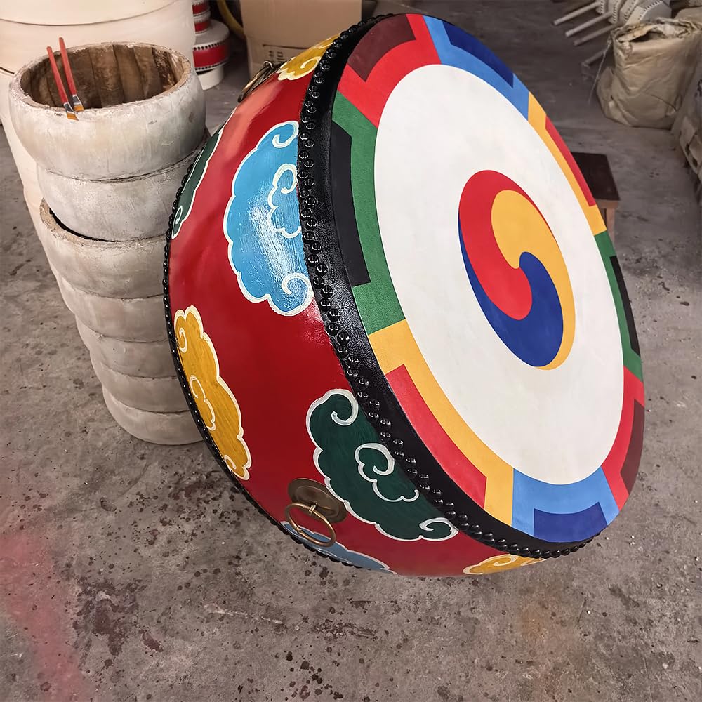 Dwustronny malowany bęben, instrument perkusyjny używany przez fanów do wiwatowania i świętowania, z głośnym dźwiękiem,80CM