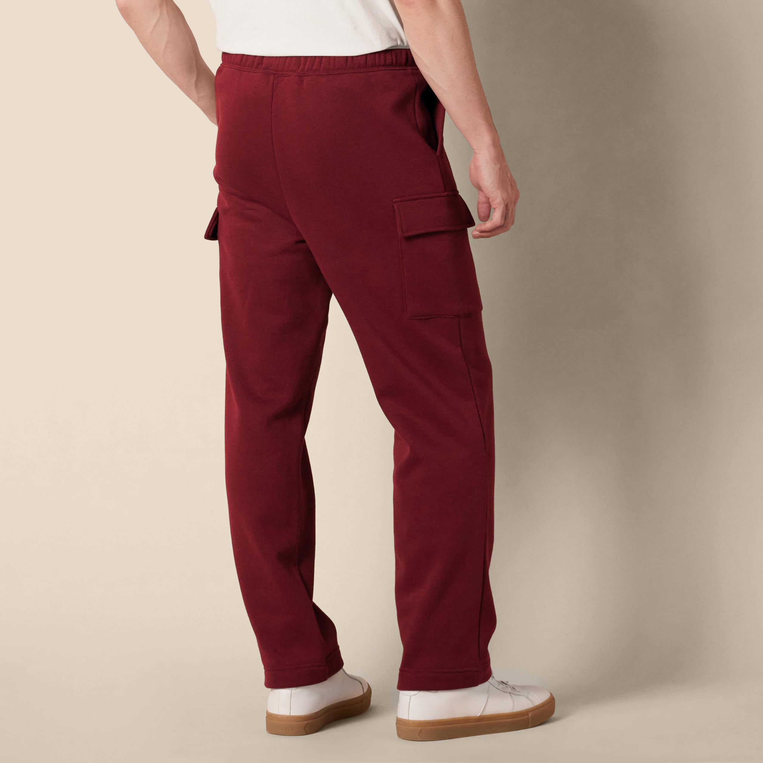 Amazon Essentials Uomo Pantaloni Tuta Cargo in Pile con Orlo Aperto