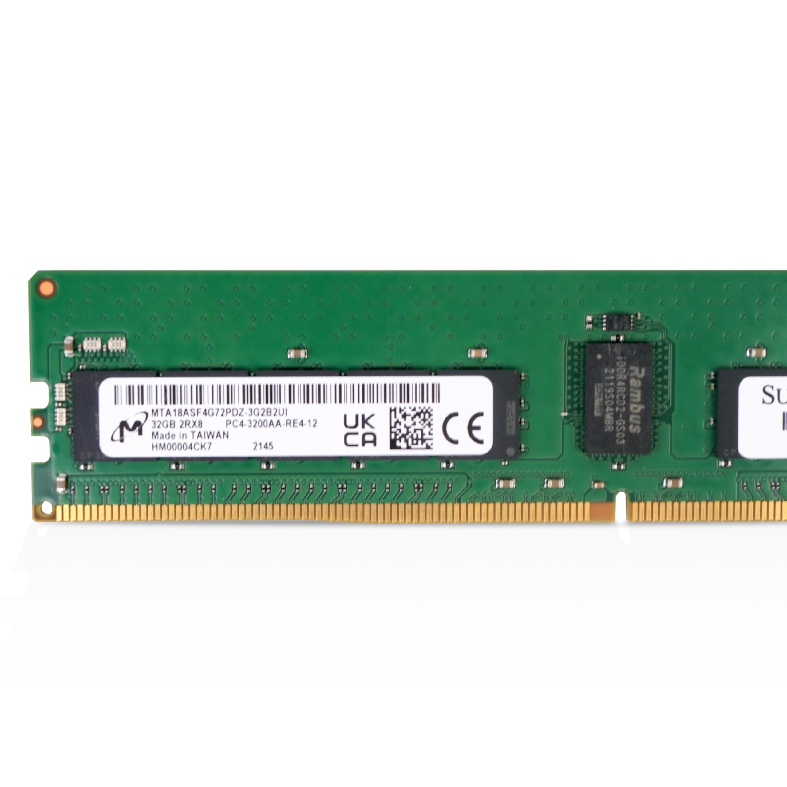 Micron MTA18ASF4G72PDZ-3G2R Ddr4 Rdimm 32g 2rx8 3200 Cl22 at