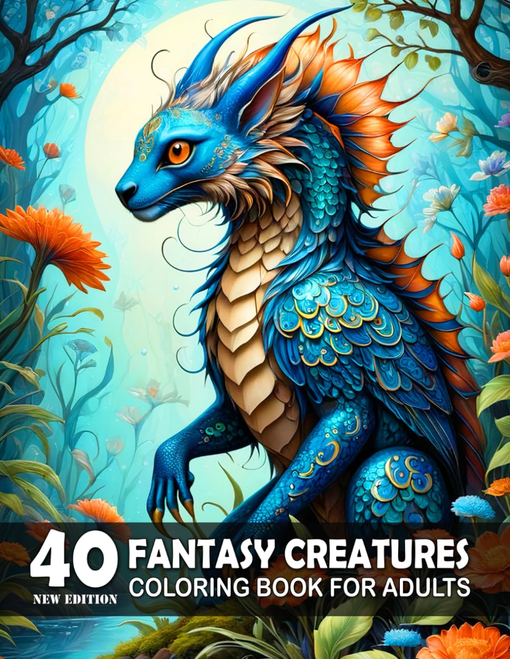 Adult Coloring Book: A Coloring Pages for Adults featuring Relaxing Collection of Fantasy Creatures Designs for Mindfulness, Stress Relief and Relaxation