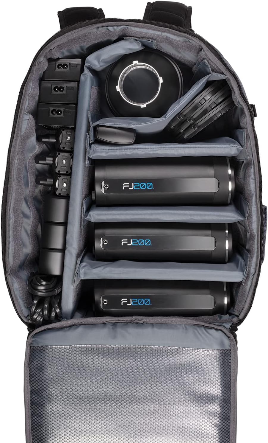 Westcott FJ200 Strobe 3-Light Backpack Kit with FJ-X3 M Universal Wireless Trigger - Portable Photography Lighting Kit with Gels and Multi-Brand Trigger for Off-Camera Flash