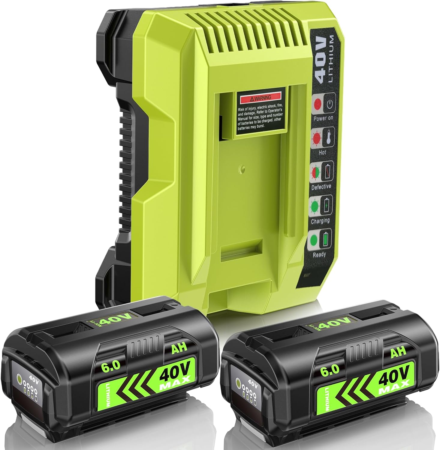OP4060 40V 8.0Ah Lithium-Ion Replacement Battery For Ryobi OP4050A, OP4015, OP4026 Tools