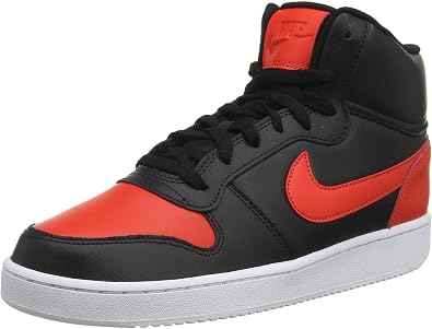 Nike Mens Ebernon Mid Black/Habanero Red/White 11 D M