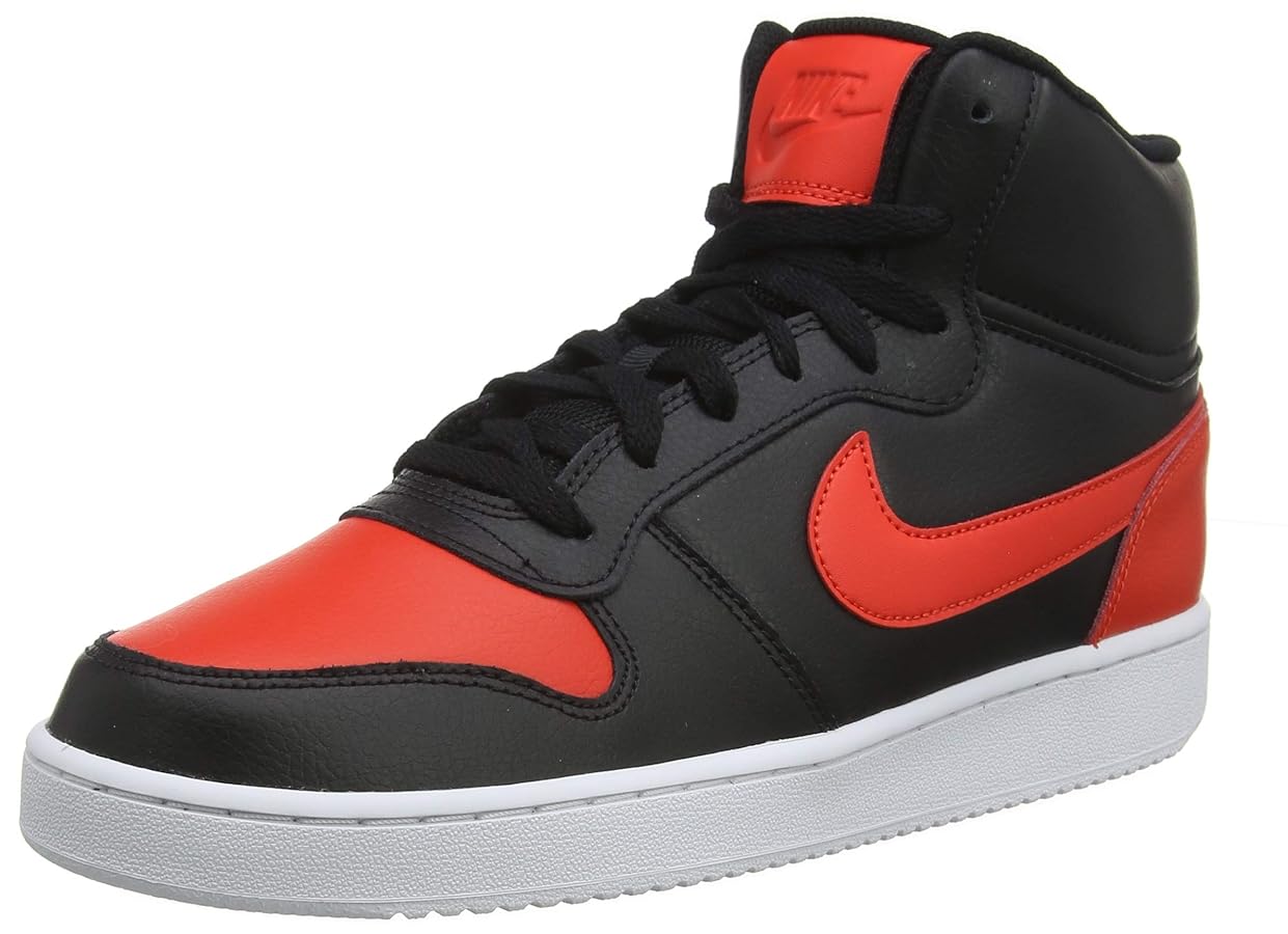 Amazon.com | Nike Mens Ebernon Mid Black/Habanero Red/White