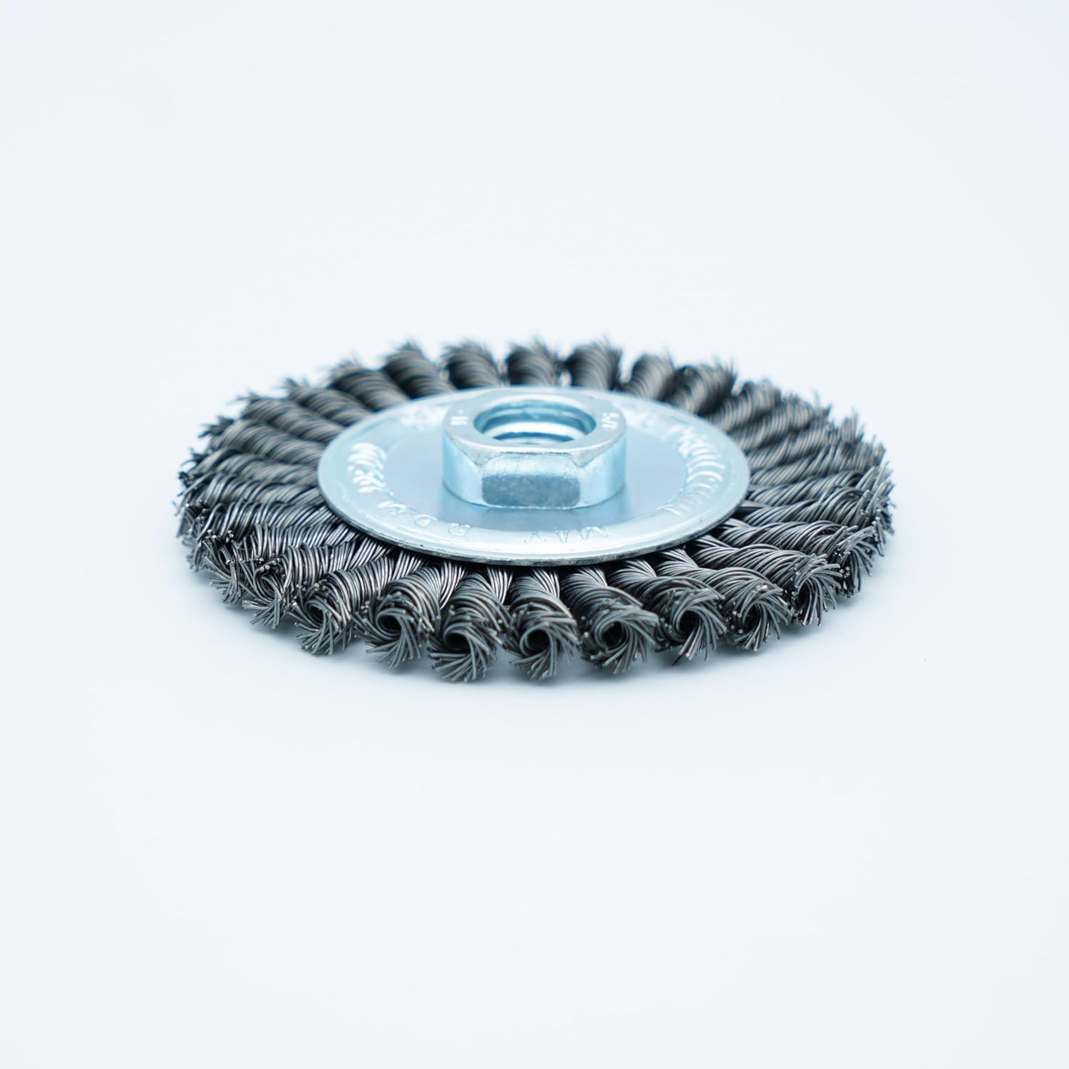 4 Inch Twist Knotted Wire Wheel Brush Set for Angle Grinder with 5/8 Inch-11 Threaded Arbor - Heavy-Duty Conditioning for Various Metals (4)