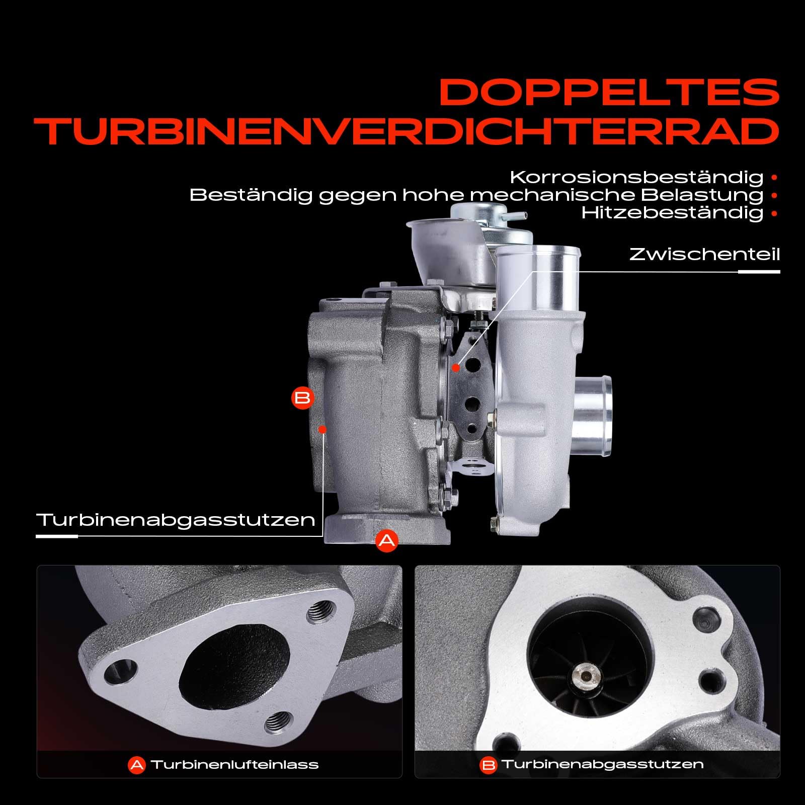 Frankberg Turbocompressore 721164-0003 | Compatibile con: R.A.V 4 II A2