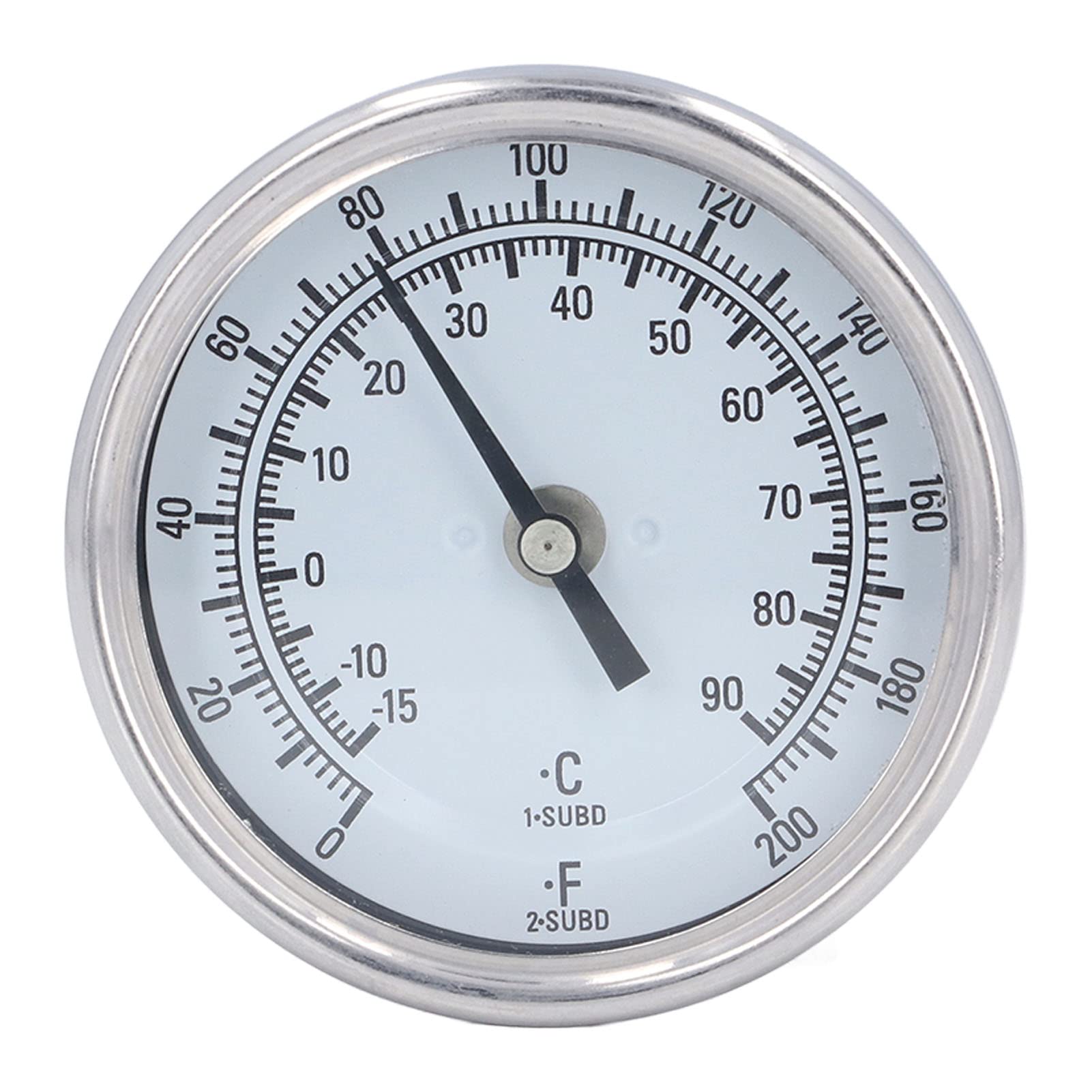 Welbrew Edelstahl-Thermometer – Doppelskala °C/°F, 1/2 NPT, Für Braukessel & Kochtöpfe