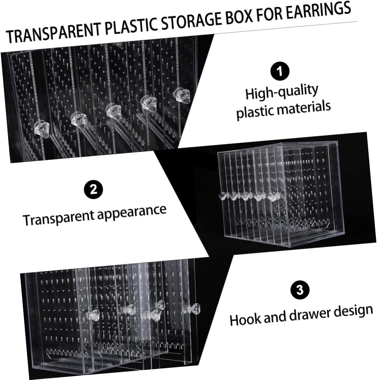 SAFIGLE Practical Ornaments Display Stand Earring Display Holder Necklace Organizer Earring Jewelry Tower Hanging Accessories