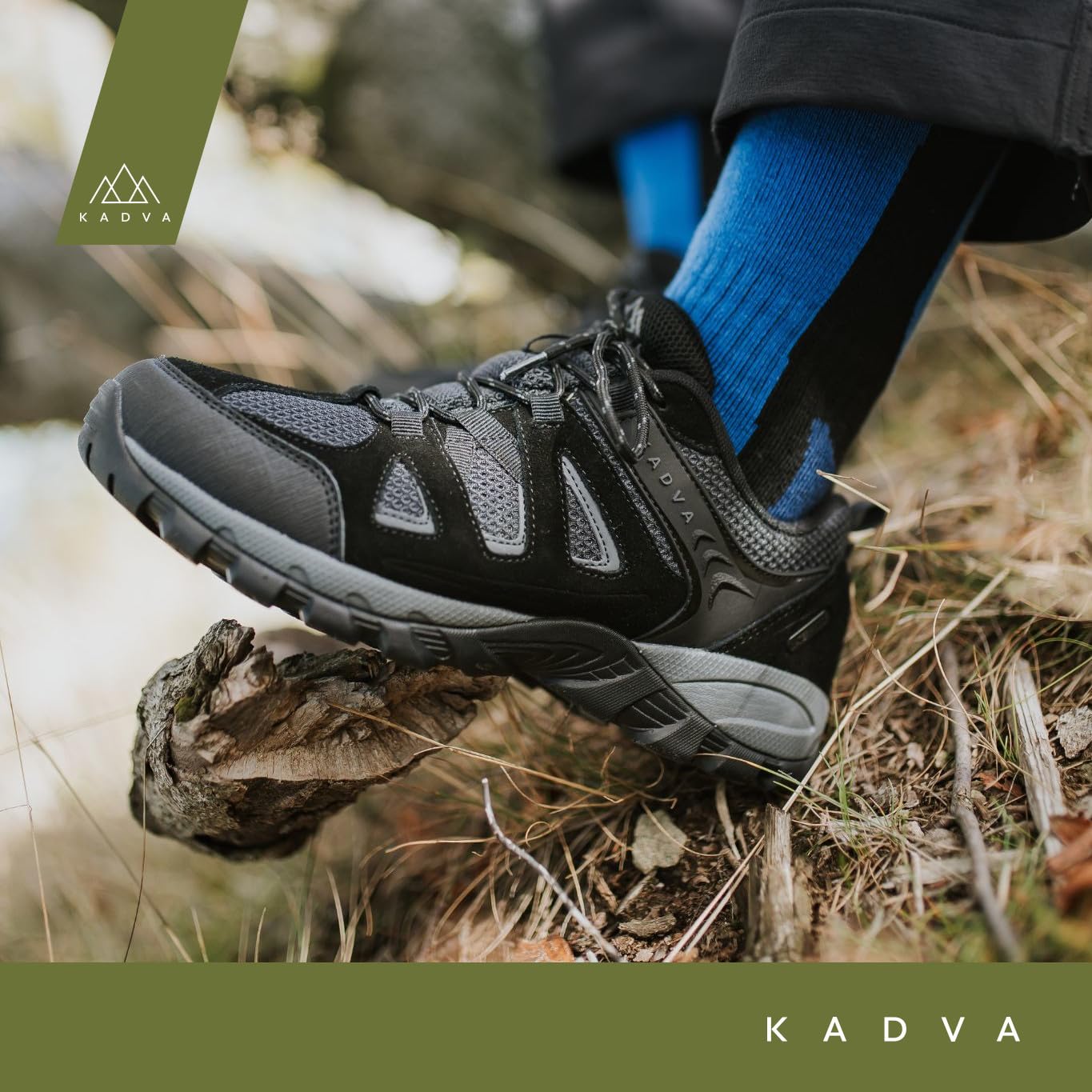 KADVA Scarpe da Trekking da Uomo Traver Low in Nero Taglia 41-46 EU Scarpe da Uomo Impermeabili e Traspiranti Isolate con Tomaia in Pelle e Tessuto Isolamento Contro Neve e Gelo
