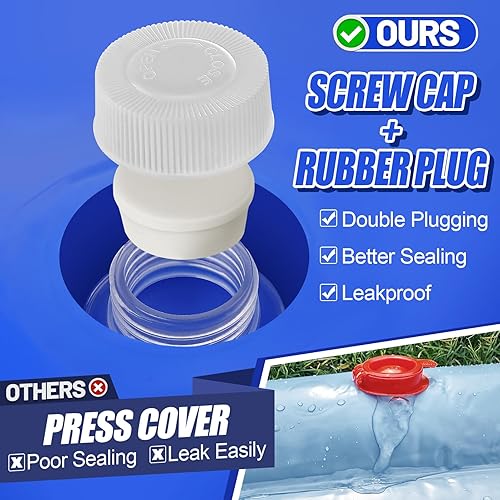 Miniatura 3 de 12 bolsas de agua resistentes de 8 pies para cubierta de piscina, tubos de agua gruesos de doble cámara, pesos de PVC de 0.016 in para cubierta de