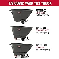 Vista 5 de Suncast Commercial Camión inclinable ligero de 1/2 yarda cúbica, negro