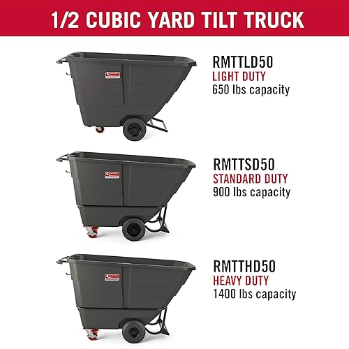 Miniatura 5 de Suncast Commercial Camión inclinable ligero de 12 yarda cúbica, negro