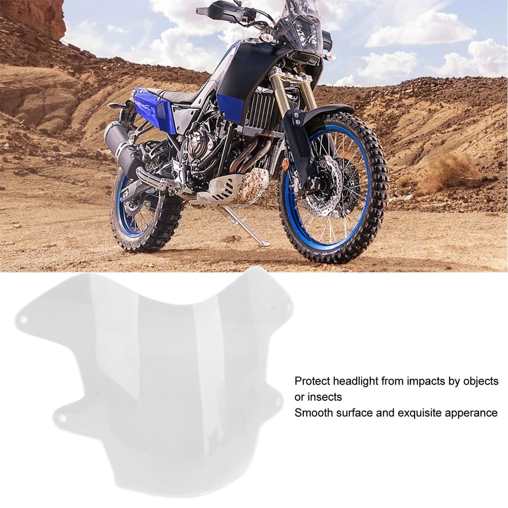 Shkalacar Protezione Faro Moto – Compatibile Con Tenere 700 2019-oggi, Copertura Trasparente In Acrilico Antiurto