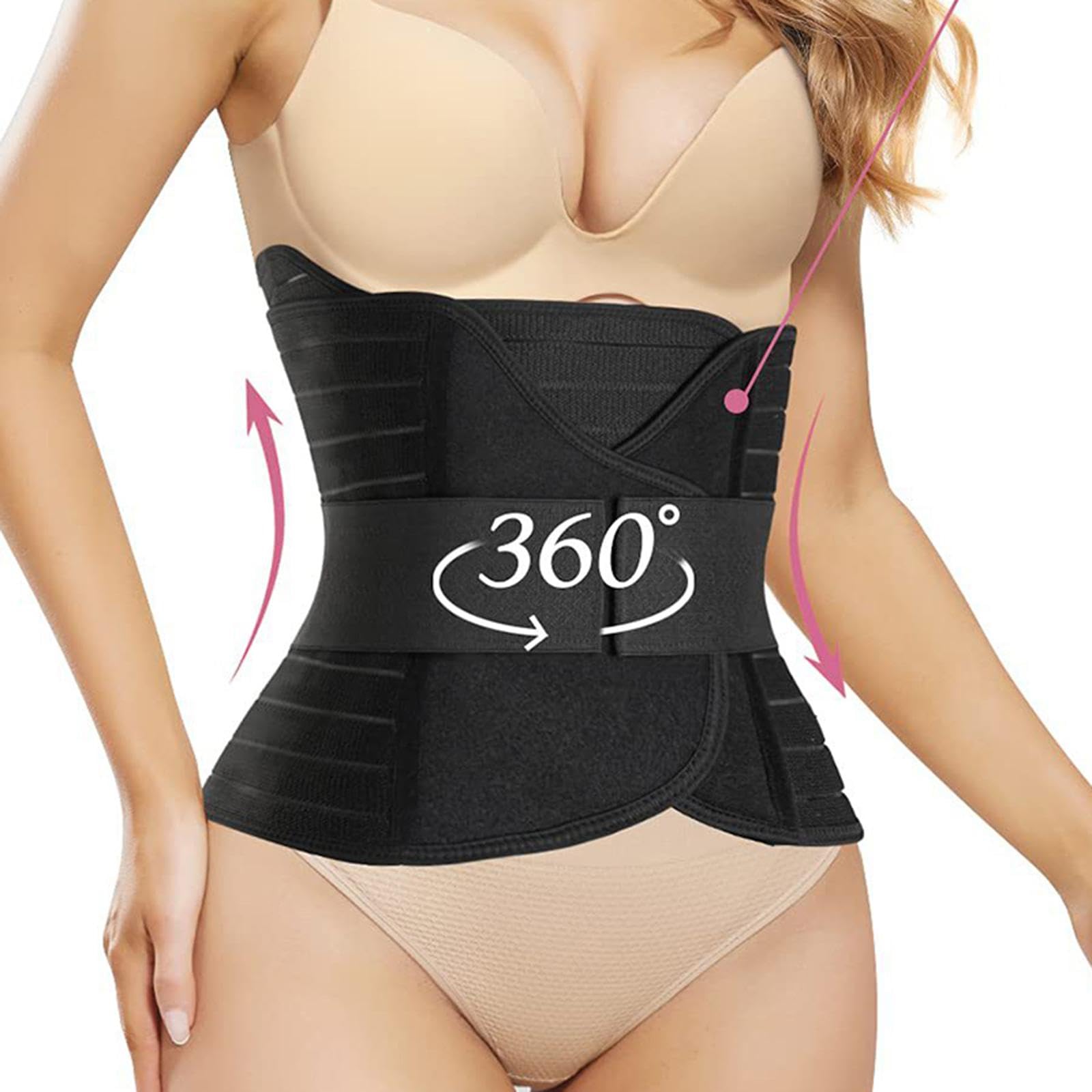 Taillentrainer Damen Sport Bauchgurt Modelliergürtel Körpergürtel Polyester Strapazierfähig mit Pelvis Unterstützung für Training Bodybuil
