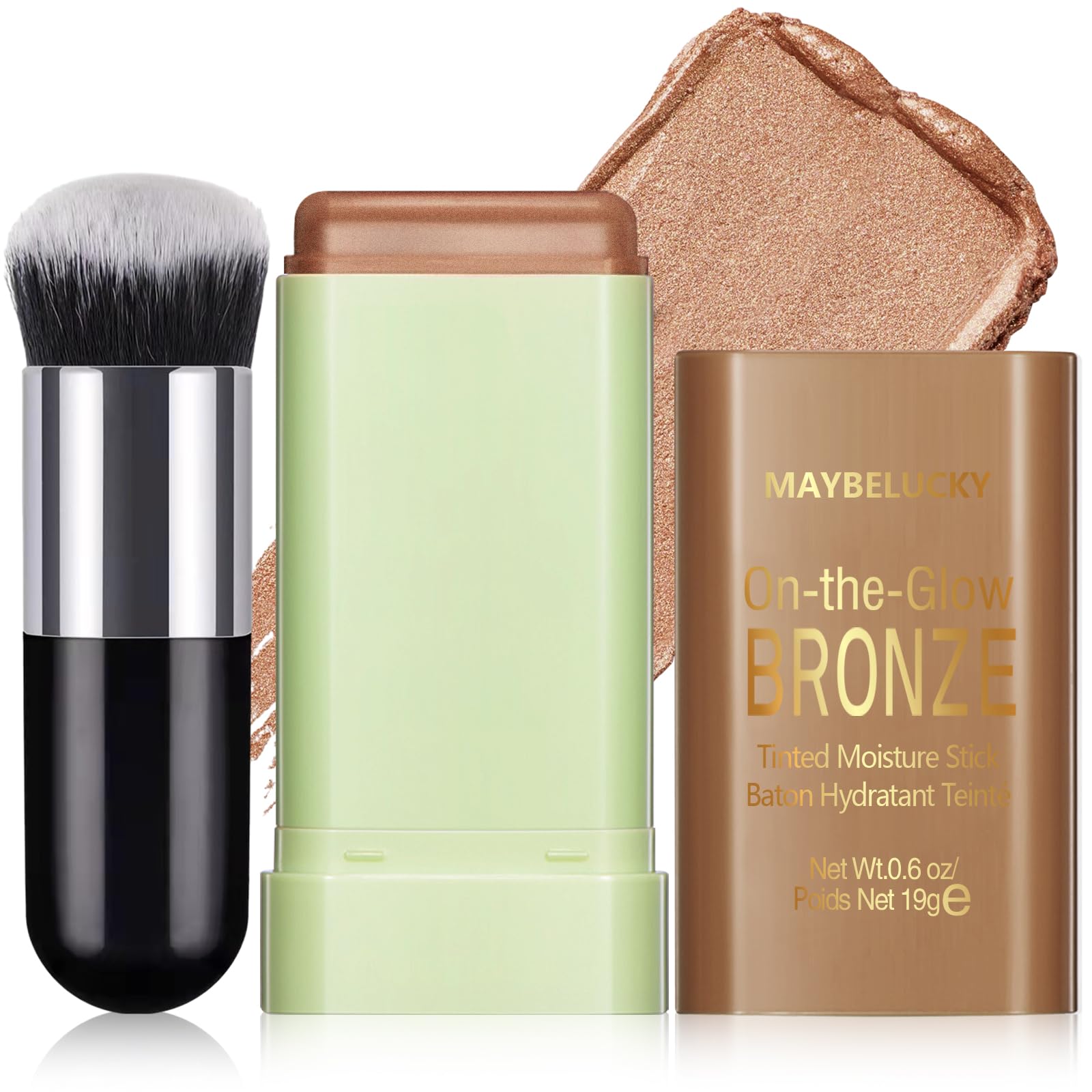 Noerrors Cream Contour Bronzer Stick for Cheeks Tint Multi-Use Highlighter Blush Makeup Stick