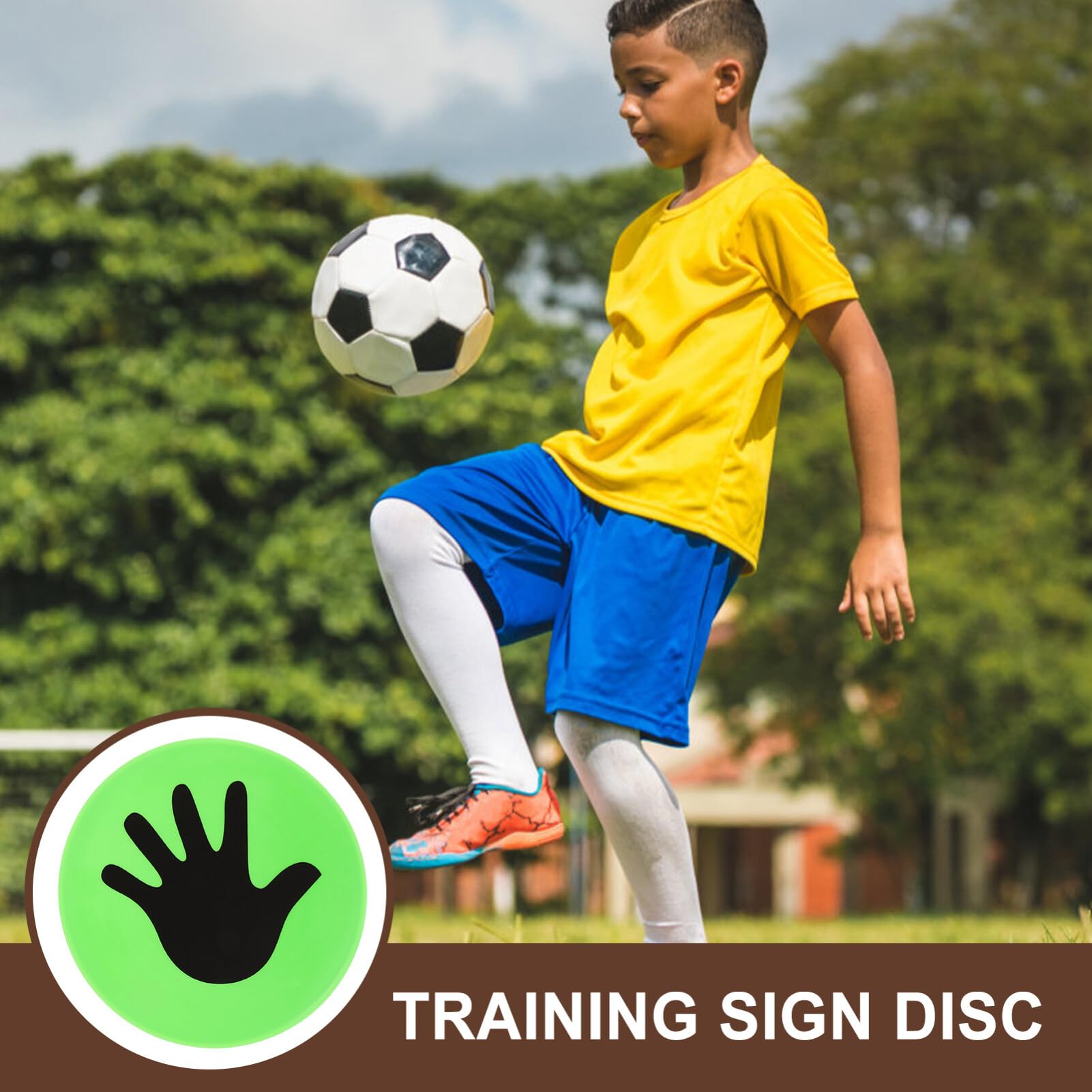 Sosoport 1pair Football Training Discs Multi-Function Agility Sign Pad for Soccer Practice Marking Signs Design for Fun Drills and Activities Hands