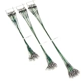 MOBOREST 60PCS Fishing Leaders&comma; Hi-Low Rig Fish Line Stainless Steel Wire Leader with Swivel Snap Assortment Fishing Gear Connect for Lures Bait Rig Hooks