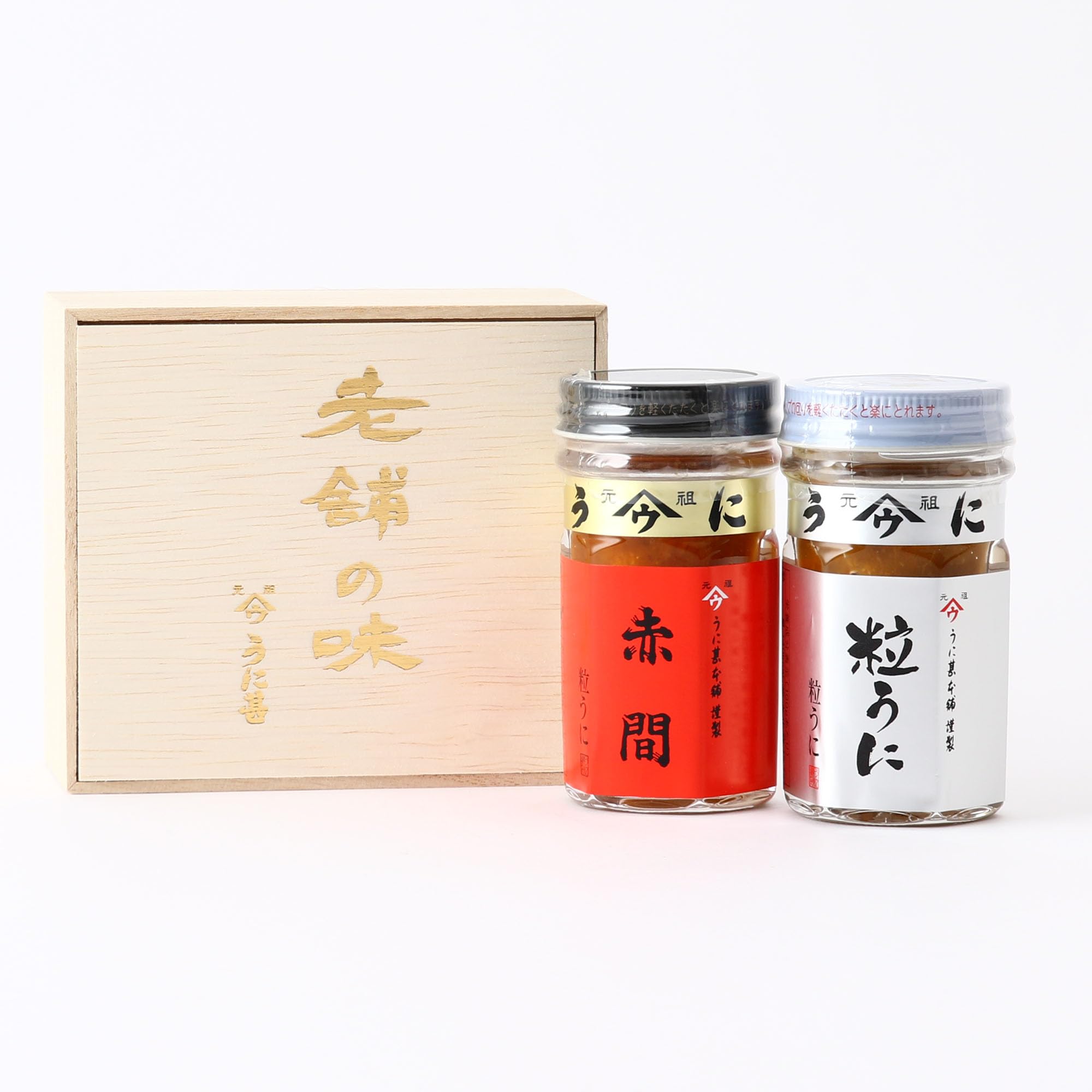 Amazon.co.jp: うに甚本舗 赤間うに・粒うに 40g×2 木箱入り : 食品