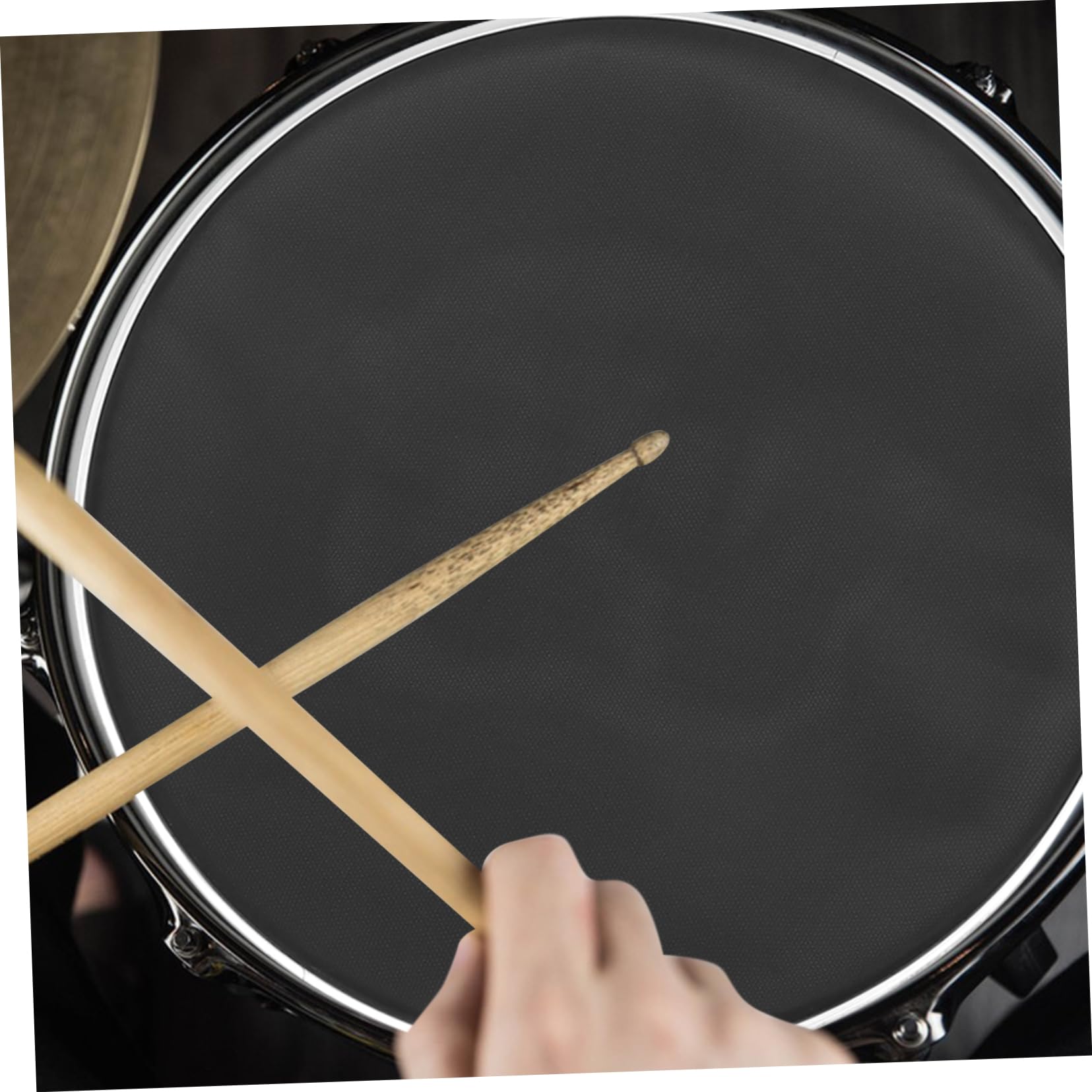 TOYANDONA 3piezas Parches de Batería de Doble Capa Silenciosos Parches de Batería de Malla para Reemplazo para Practicar Instrumento de Percusión Interiores