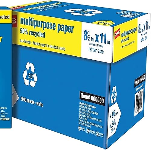 Miniatura 8 de Staples Papel multiusos reciclado 50 por ciento, 8 12 "x 11", resma