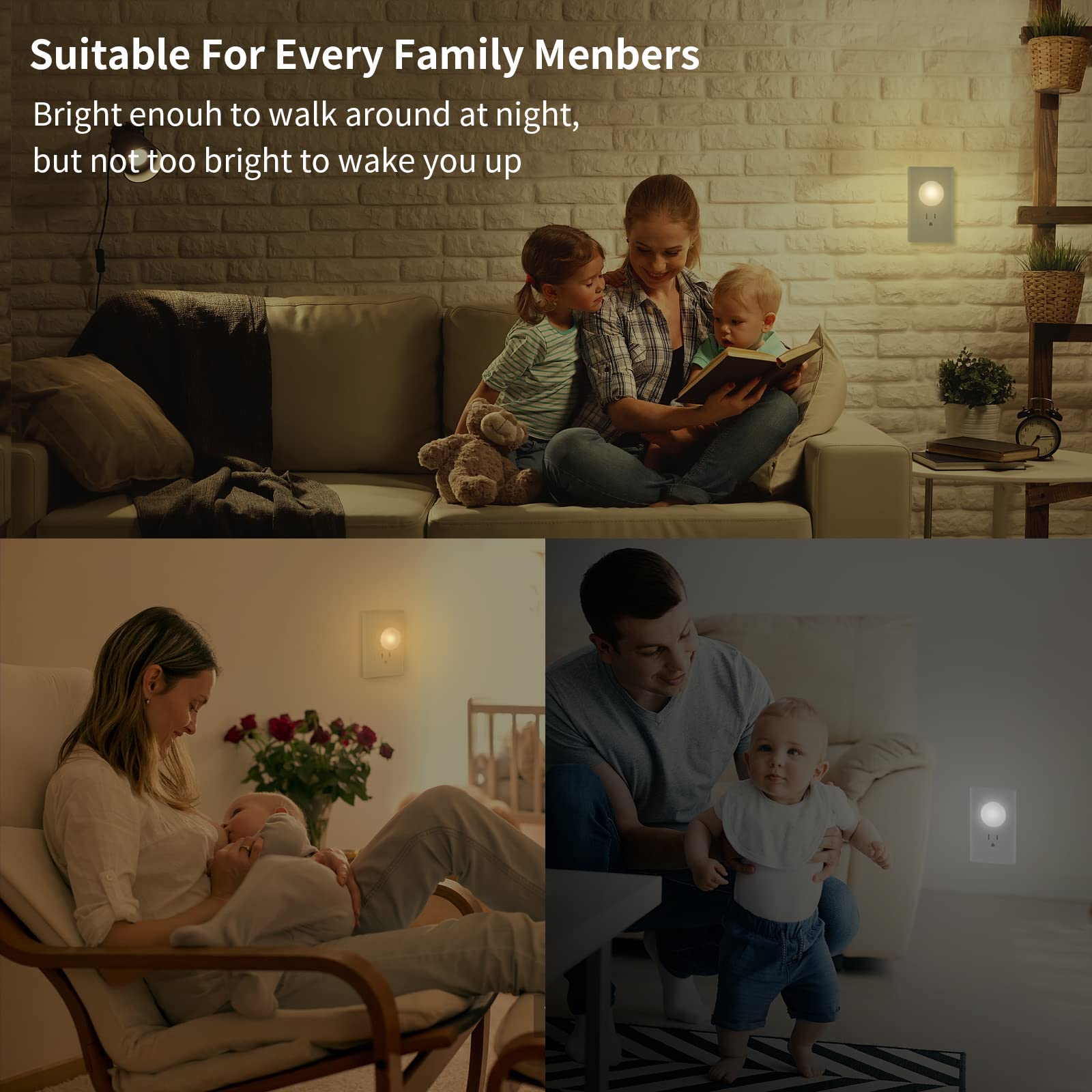 4pcs Smart Plug Mini Bundle with 8pcs 3CCT Night Light — view 7