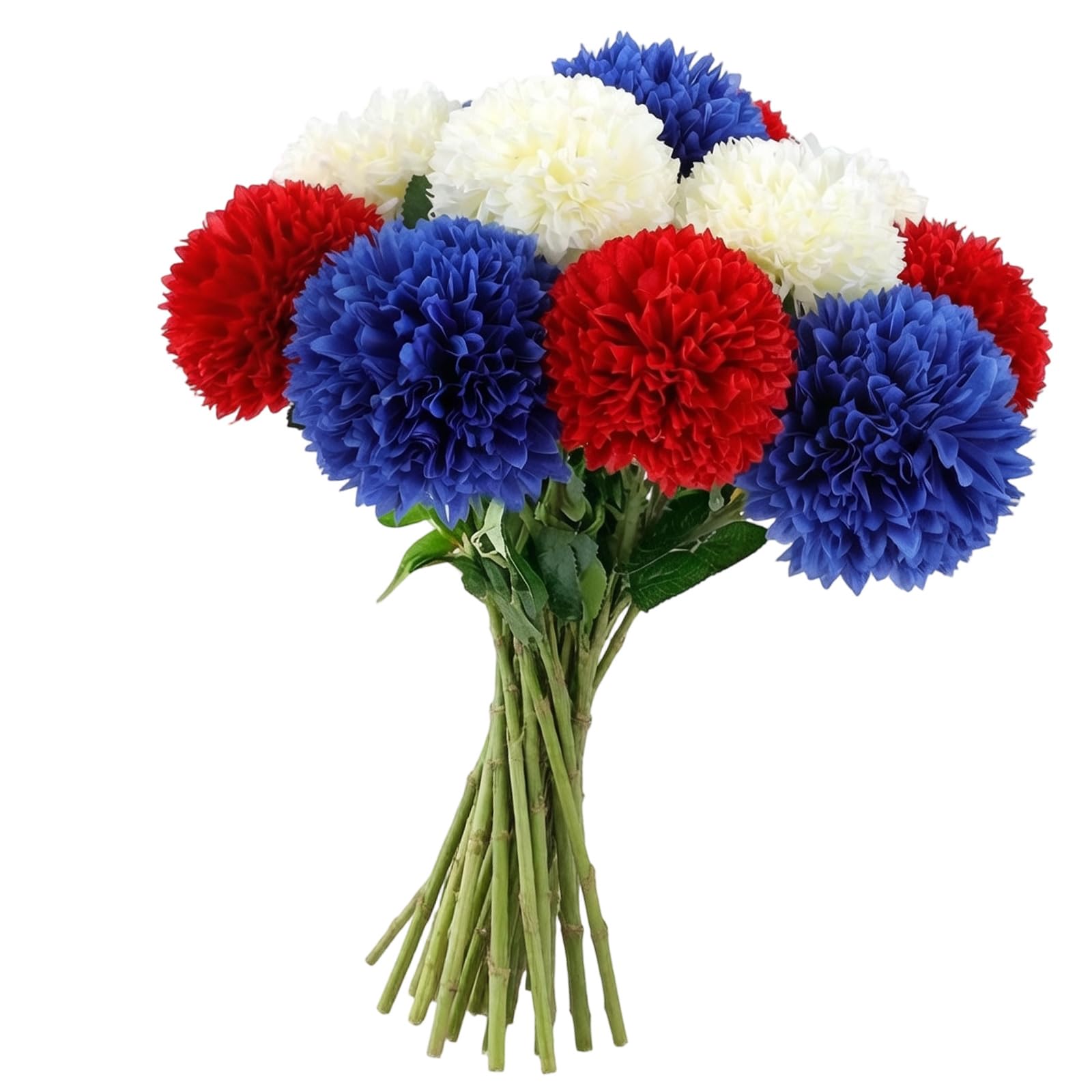 Oxxggkao 12Pcs Artificial Chrysanthemums with Bendable Branch Independence Day Flower Arrangement for Holiday Party Centerpieces Nationalistic Silkflowers