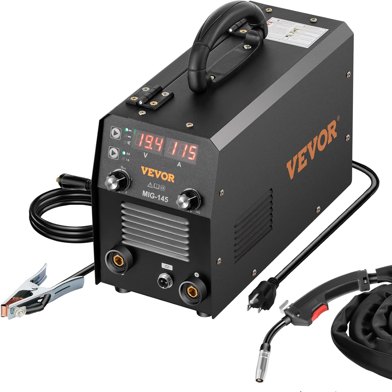 VEVOR 145Amp MIG Welder Machine, 110V Flux Core Welder MIG/Lift TIG/Stick 3 in 1 Portable