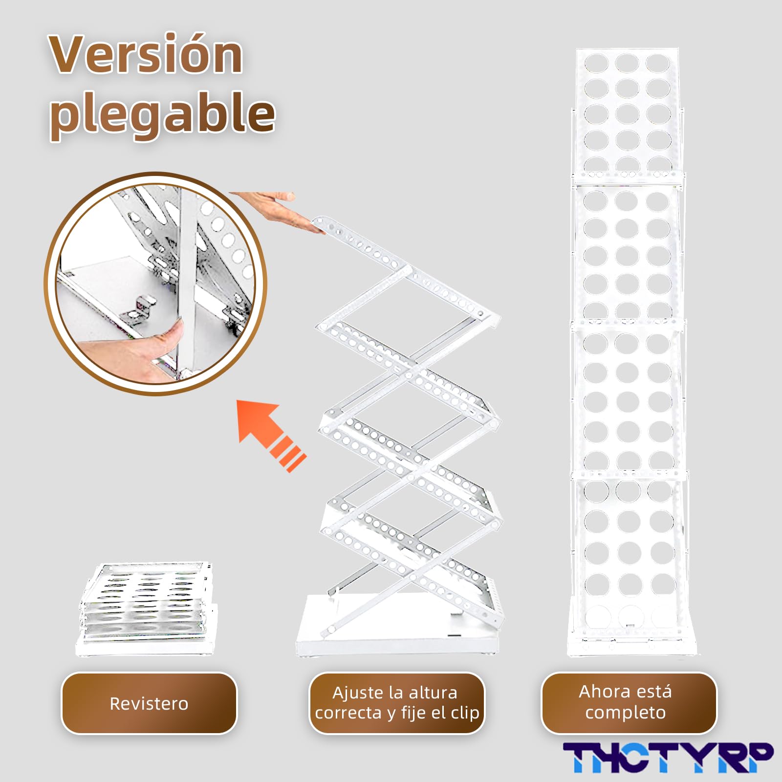 Soporte para catálogos, revistas y folletos, soporte plegable de 4 capas A4, soporte vertical de pie para revistas de moda